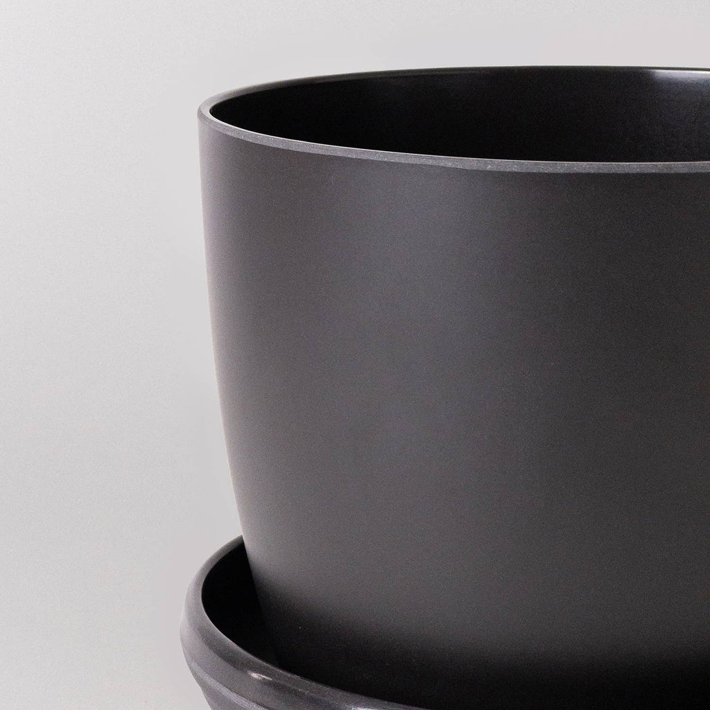 7" Upcycled Plant Pot: Bamboo Fibre White