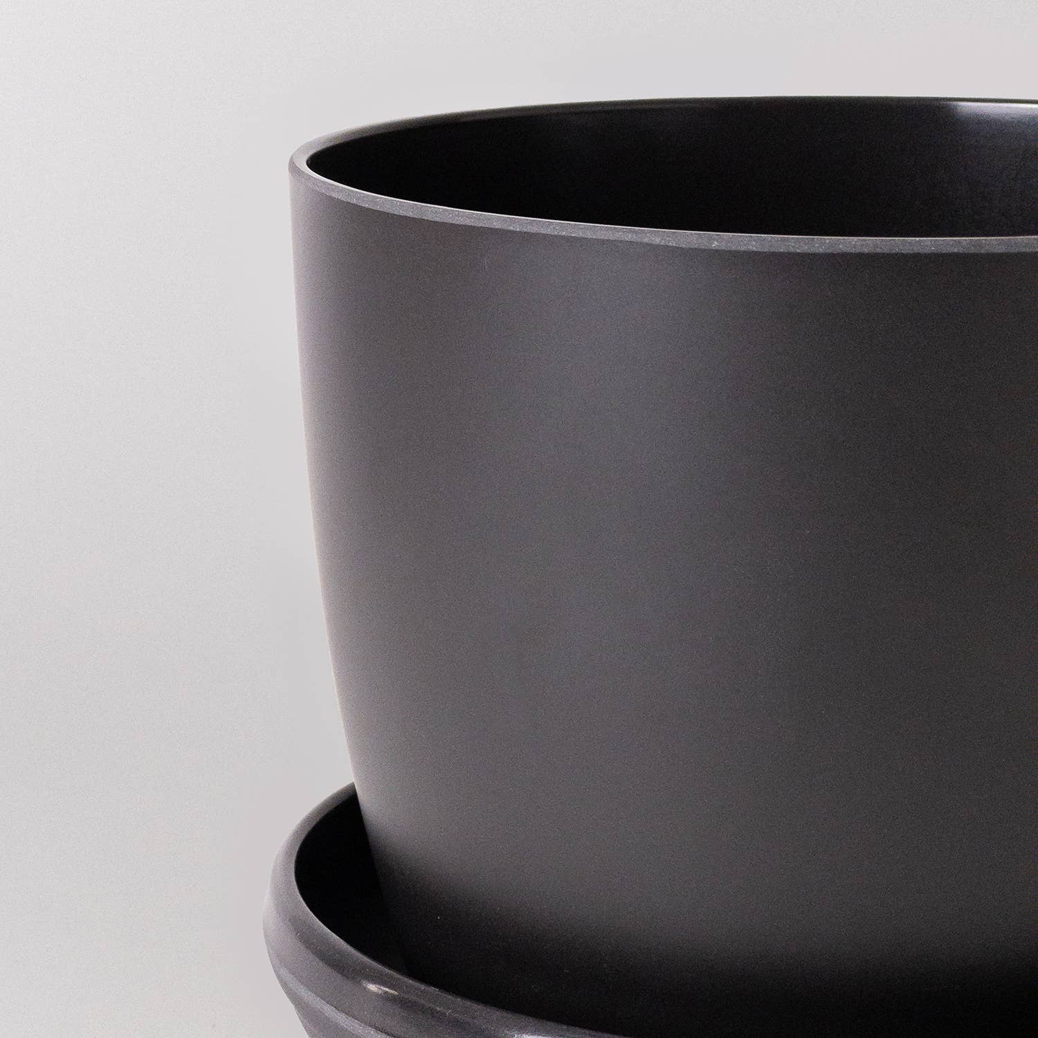 7" Upcycled Plant Pot: Bamboo Fibre White