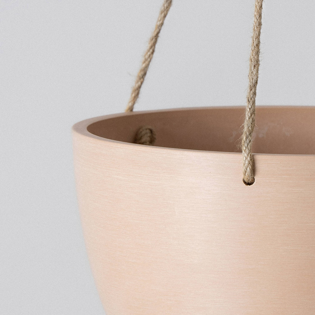 8" Muted Coral Hanging Planter