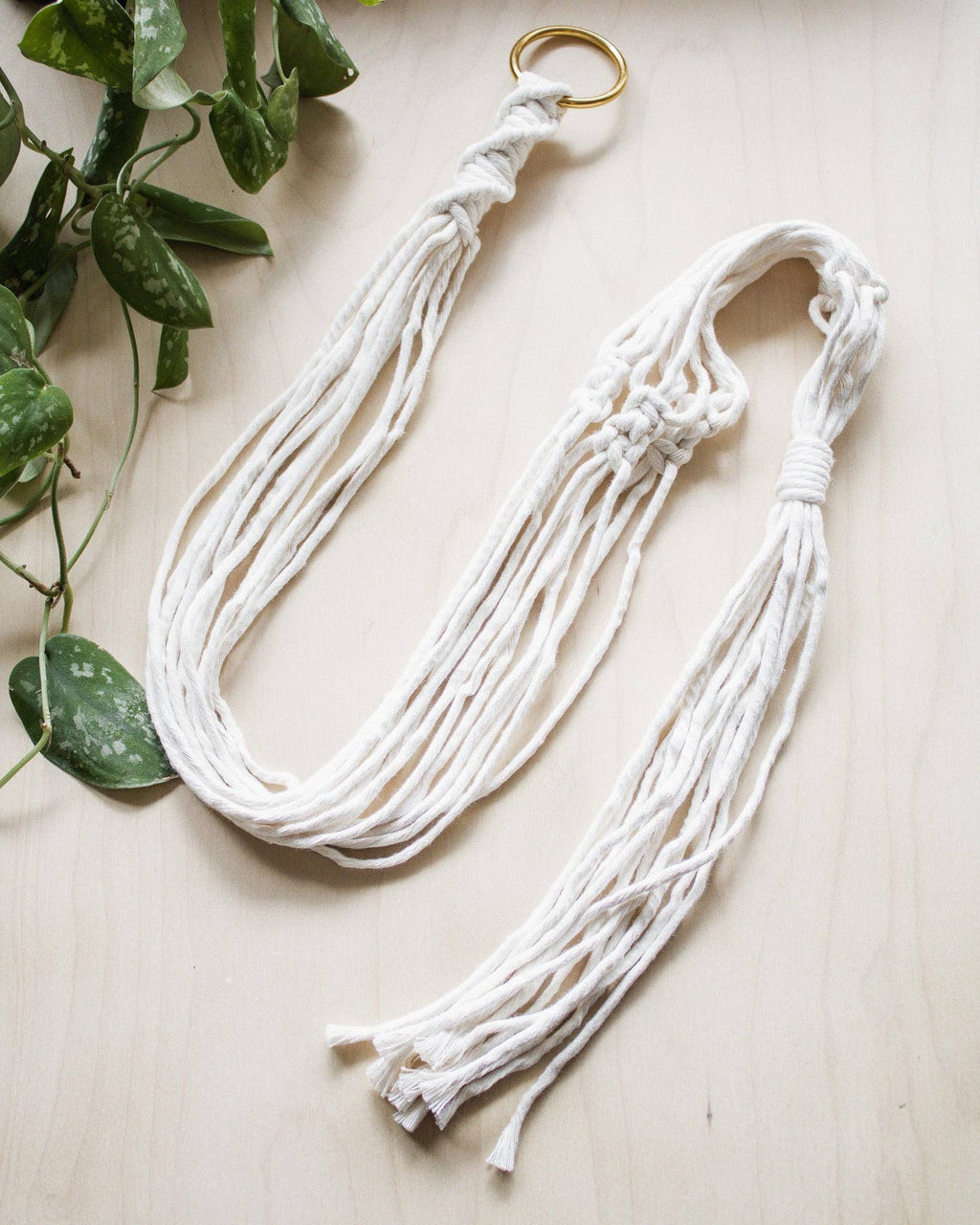 Basic Macrame Plant Hanger: Natural