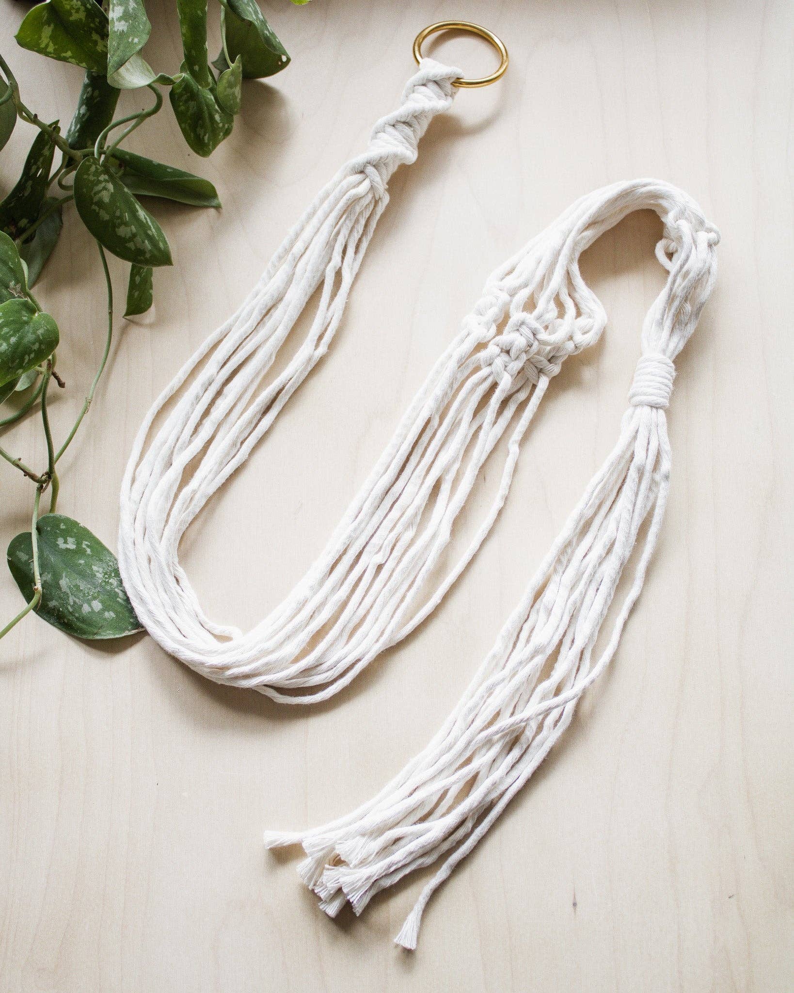 Basic Macrame Plant Hanger: Natural