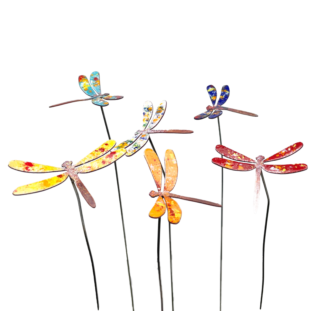 Small Enamel Copper Dragonflies