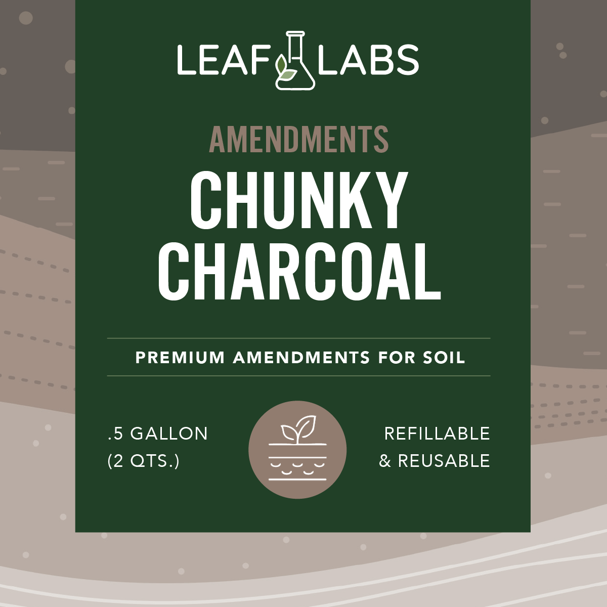 Leaflabs Chunky Charcoal: 5 Gal 20 Qt