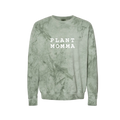 Plantpeople Plant Momma Sweatshirt: Distressed Green, White, Medium
