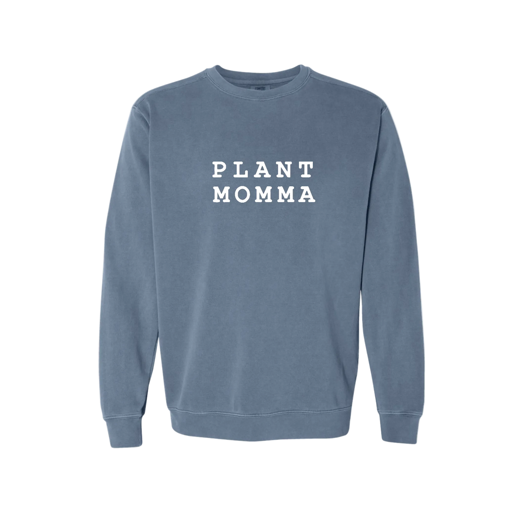 Plantpeople Plant Momma Sweatshirt: Distressed Green, White, Medium