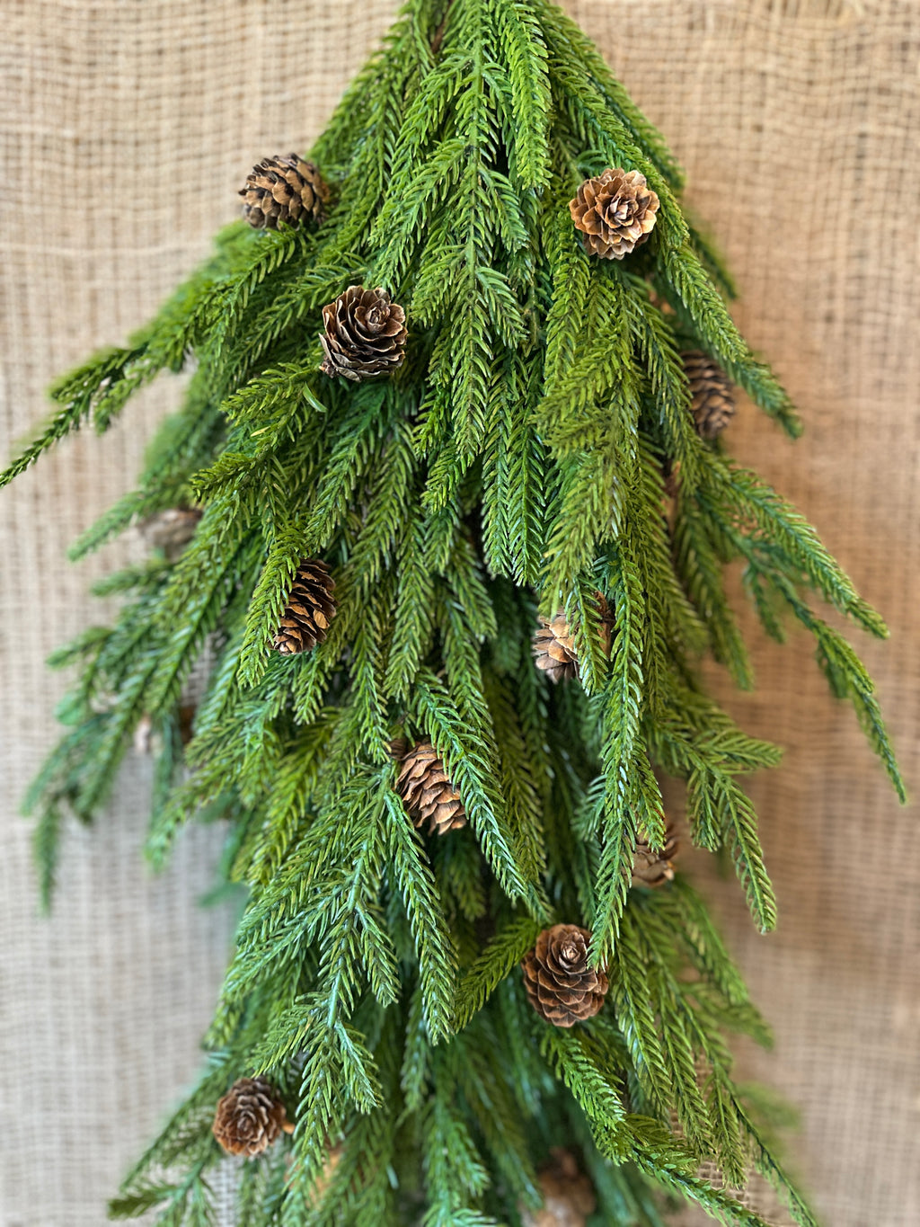 Fir And Cone Dripping Faux Garland
