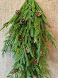 Fir And Cone Dripping Faux Garland