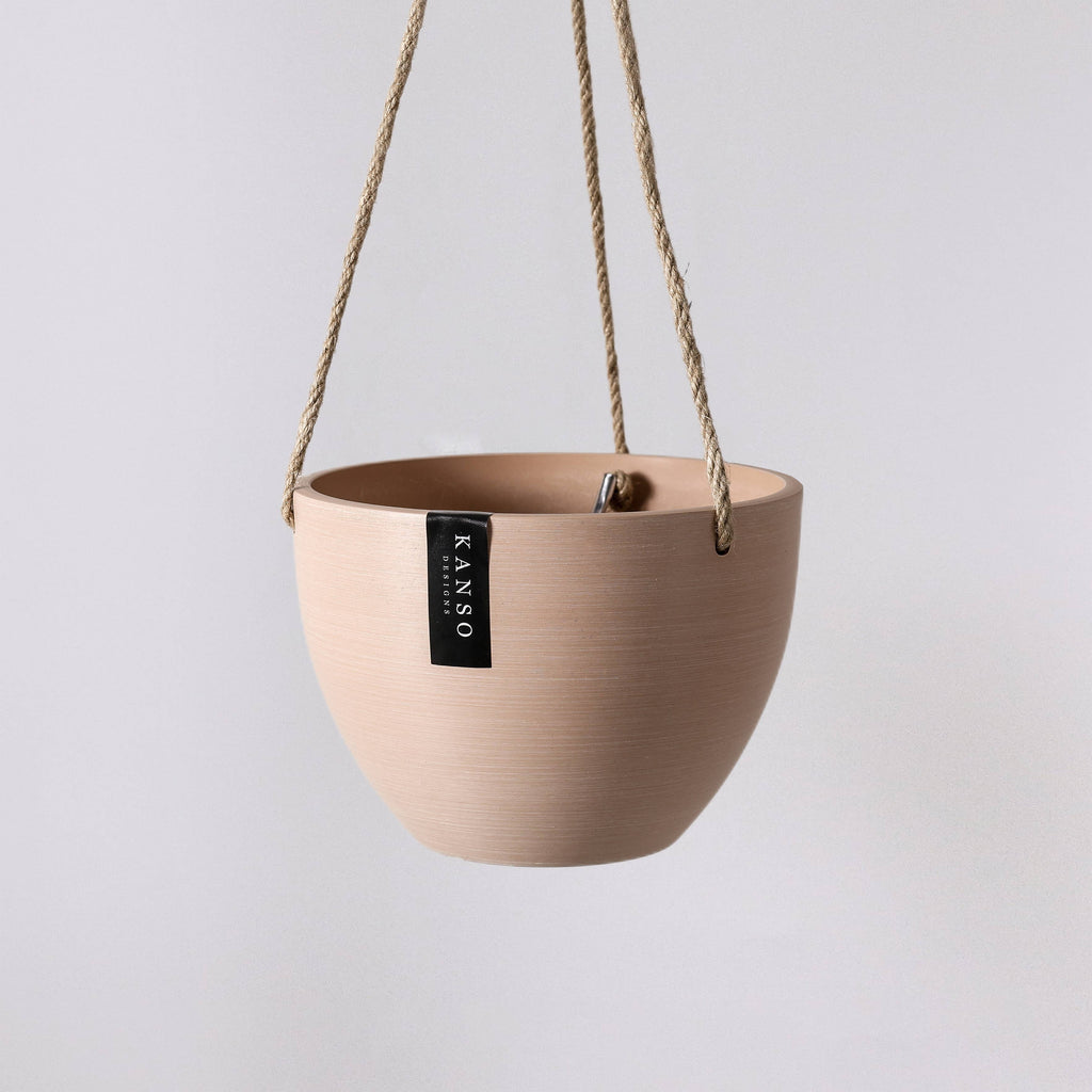8" Muted Coral Hanging Planter