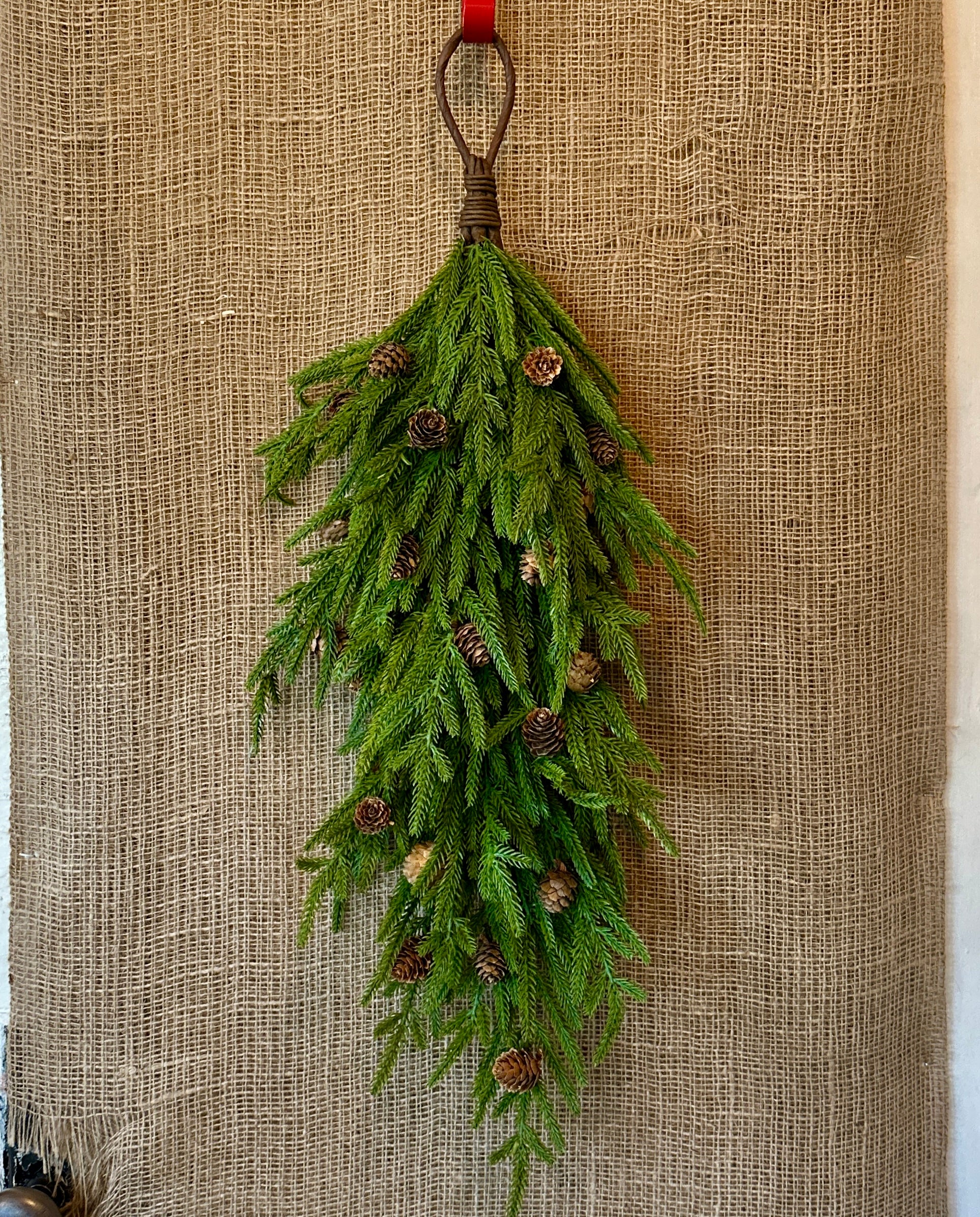 Fir And Cone Dripping Faux Garland