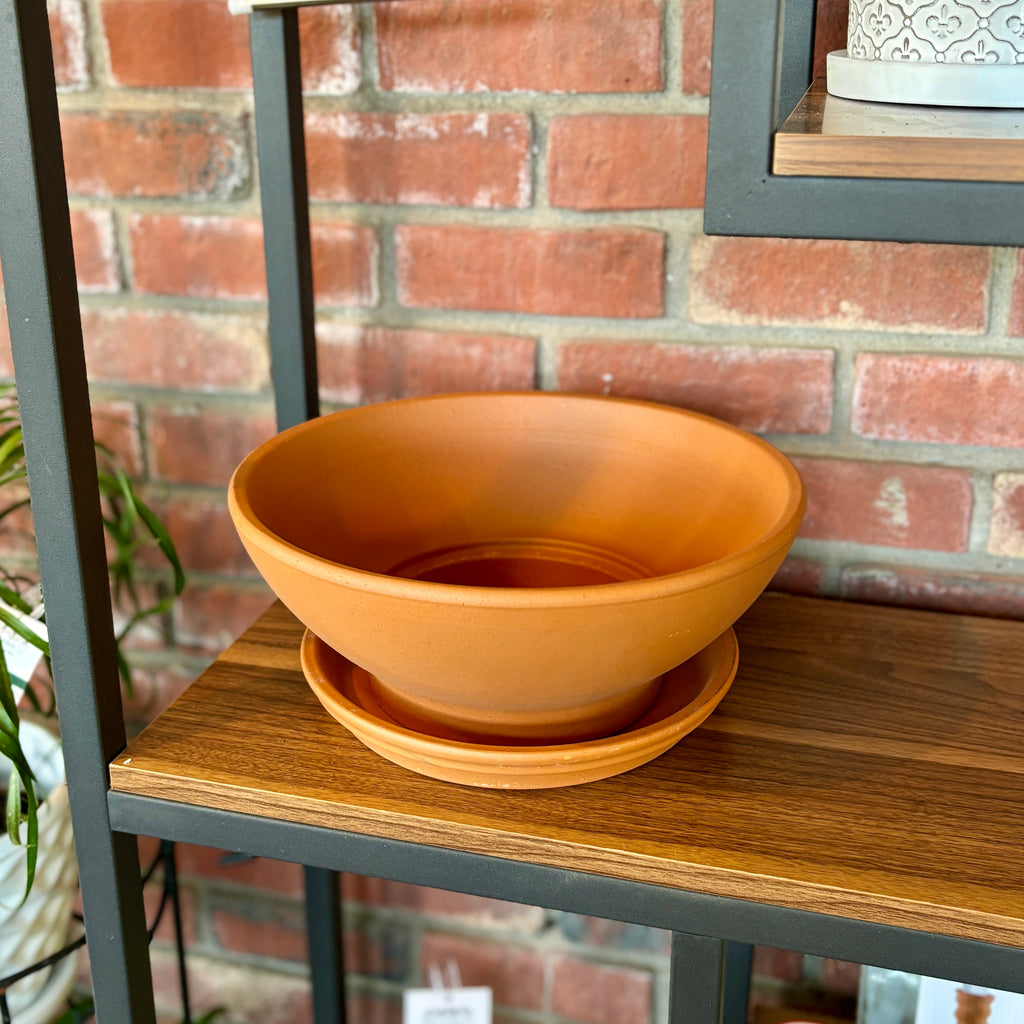 Terracotta Low Bowl 12"D X 5"H