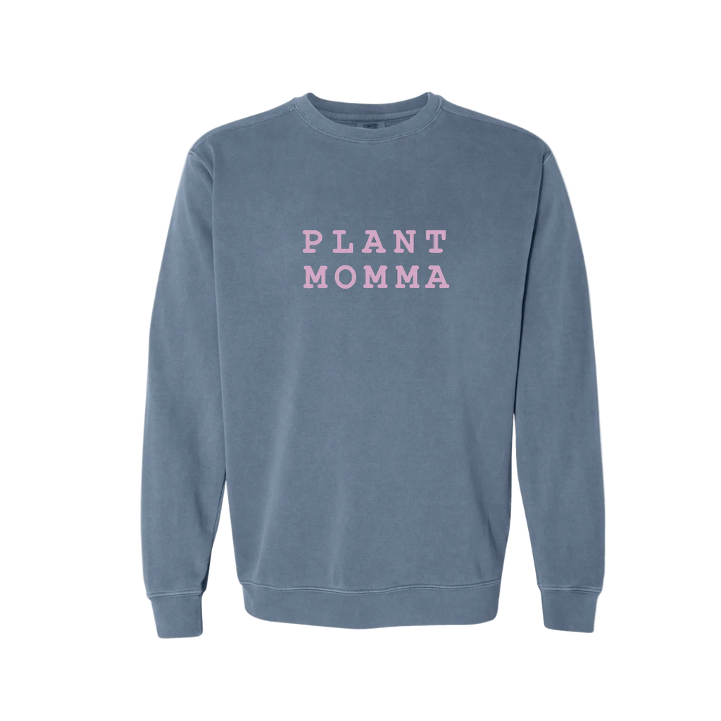 Plantpeople Plant Momma Sweatshirt: Distressed Green, White, Medium