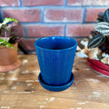 5" Azure Mick Pot And Saucer By Chive
