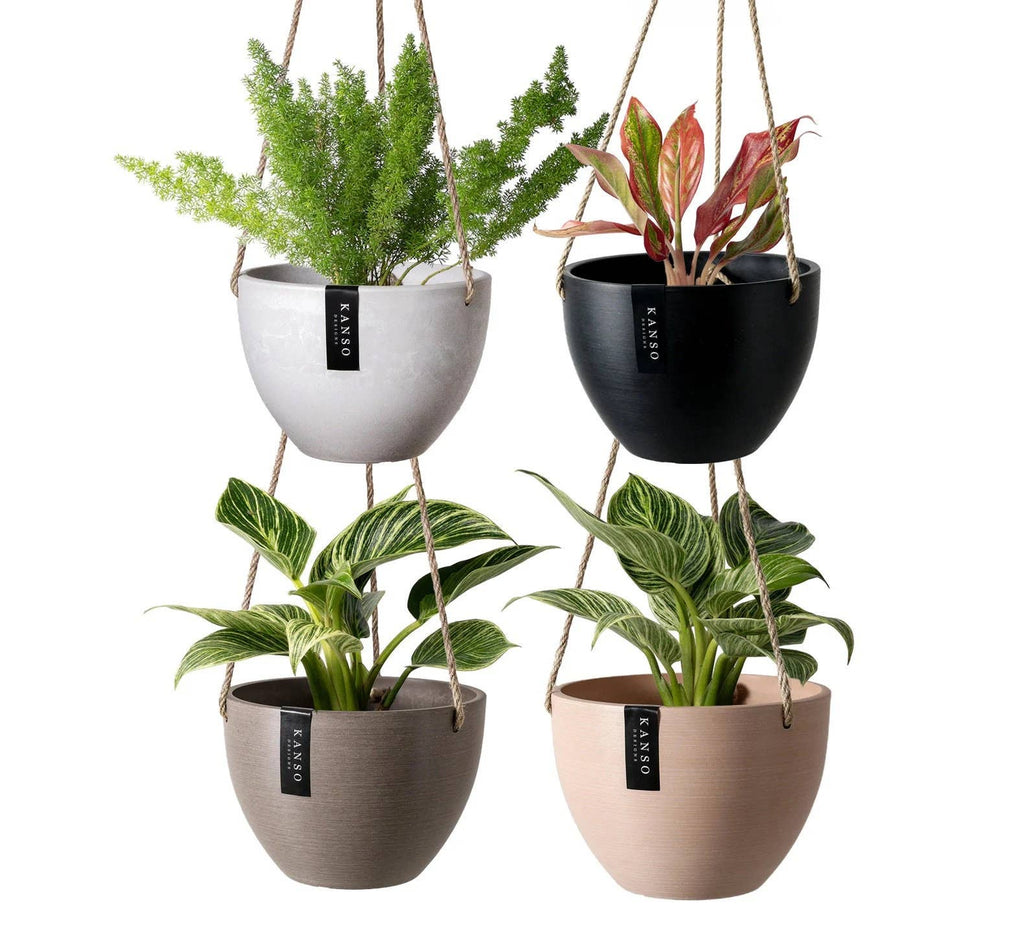8" Muted Coral Hanging Planter