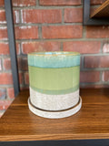 5" Green Cement 5" Pot & Saucer