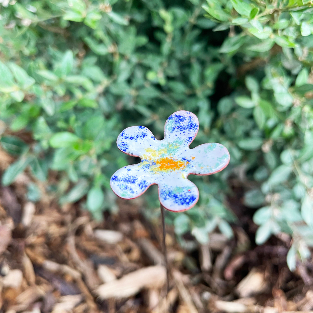 Small Enamel Copper Flowers