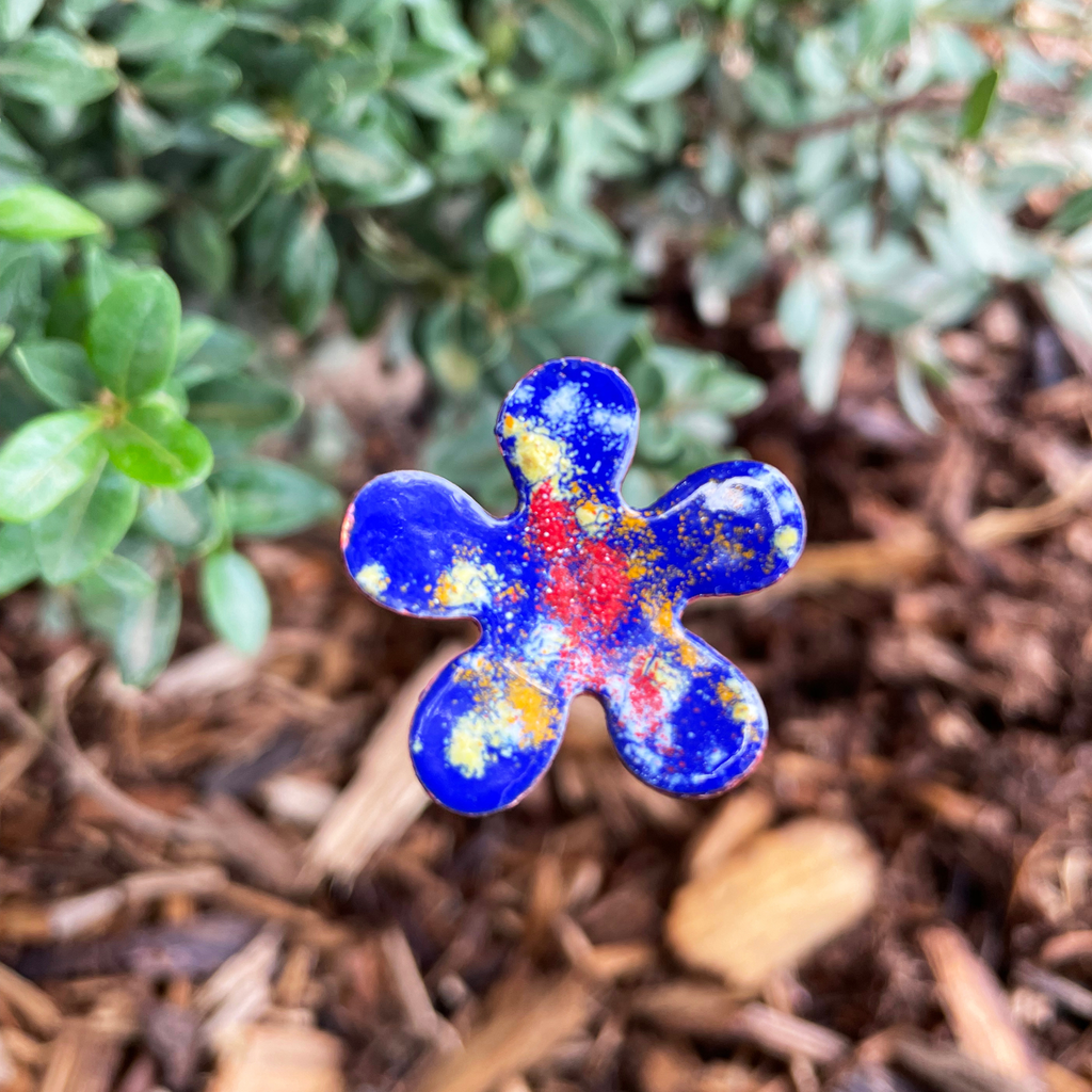 Small Enamel Copper Flowers