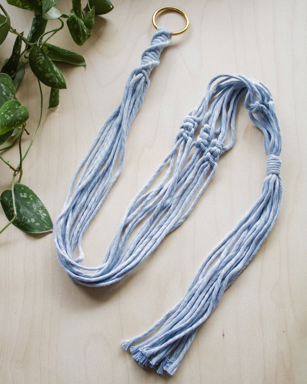 Basic Macrame Plant Hanger: Natural