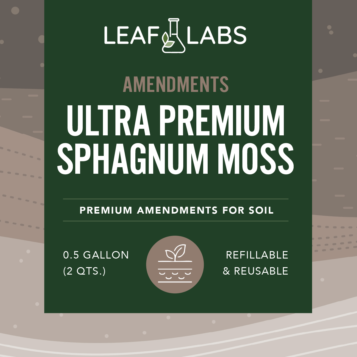 Leaflabs Ultra Premium Sphagnum Moss: 1 Gal 4 Qt