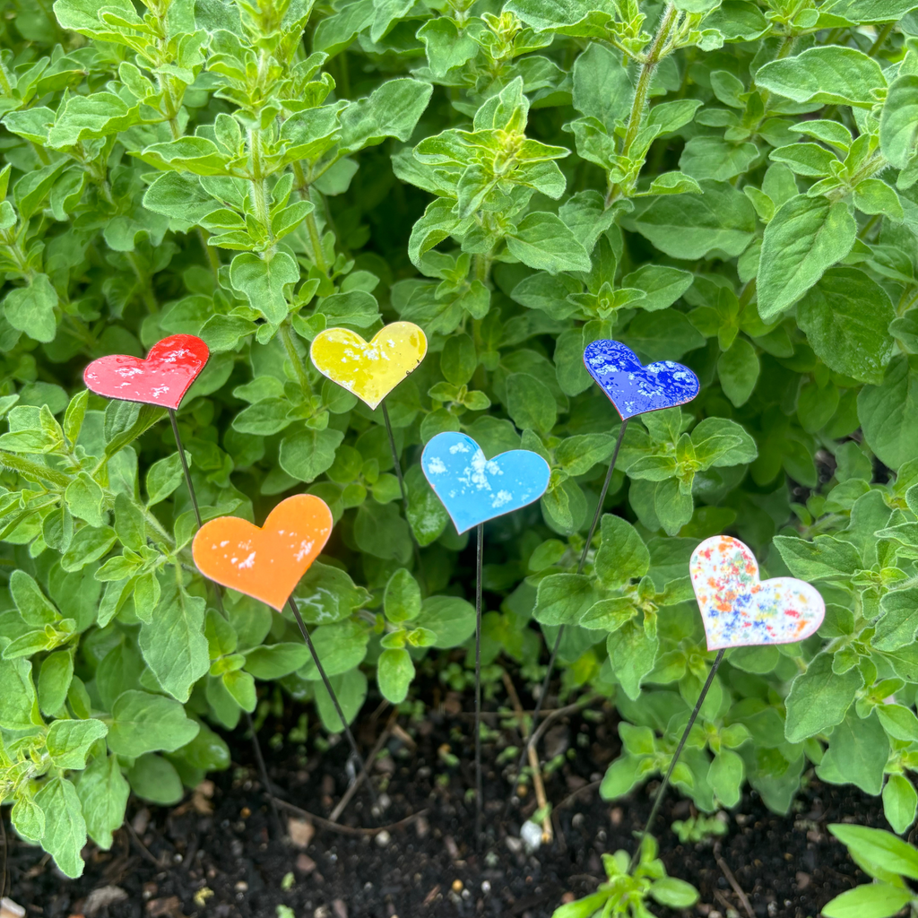 Small Enamel Hearts