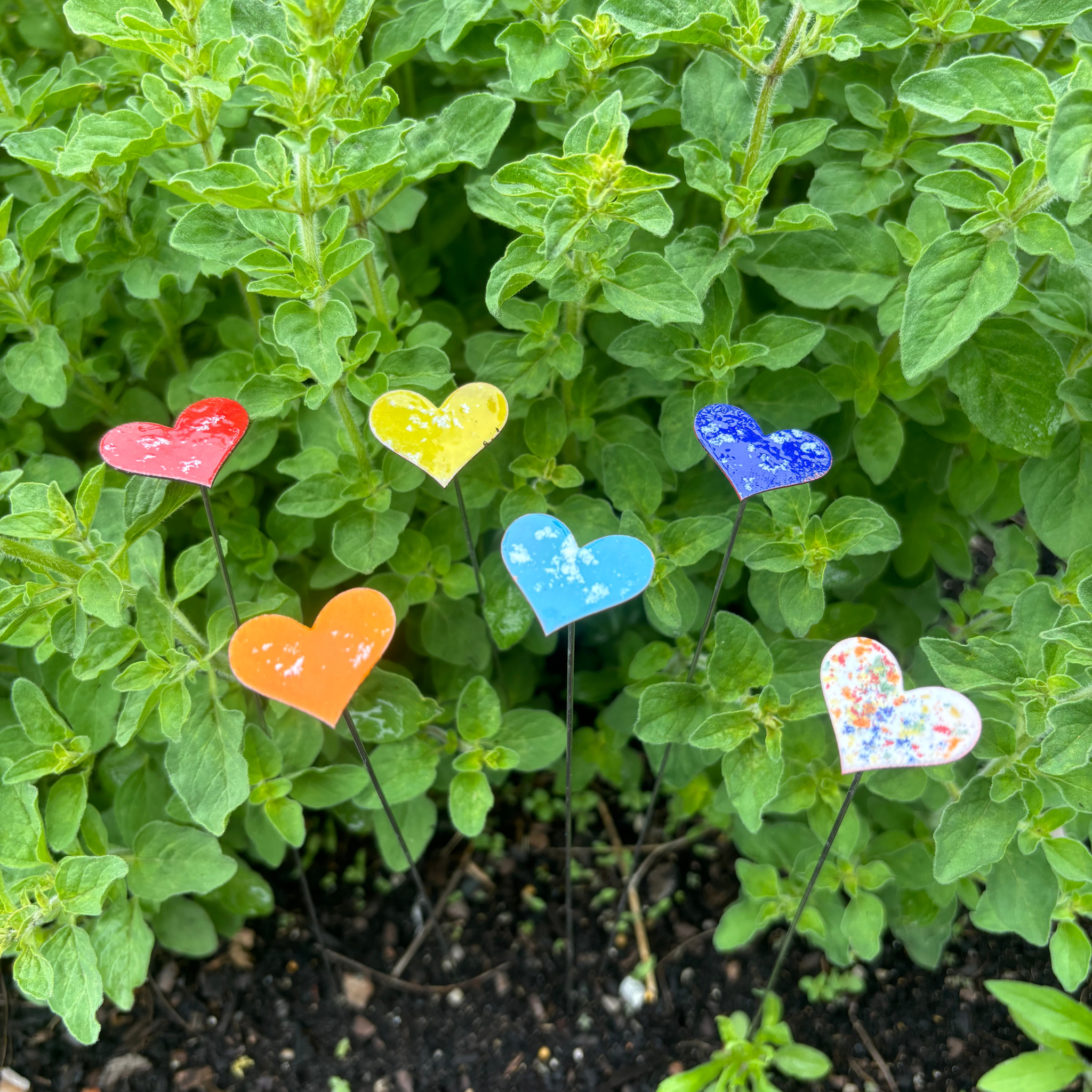 Small Enamel Hearts