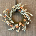 Natural & Orange Carnation Candle Ring/Wreath