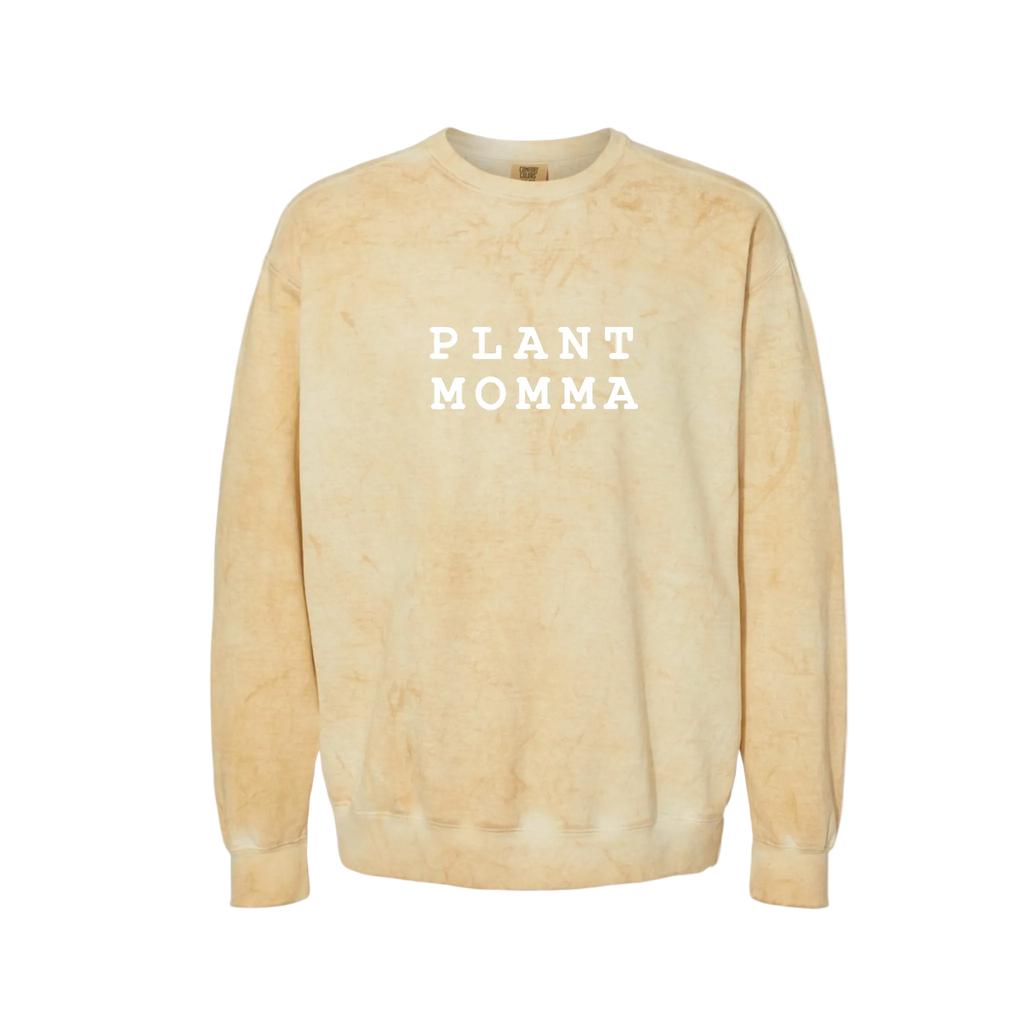 Plantpeople Plant Momma Sweatshirt: Distressed Green, White, Medium