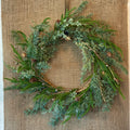 Spruce & Russian Thistle Faux Wreath
