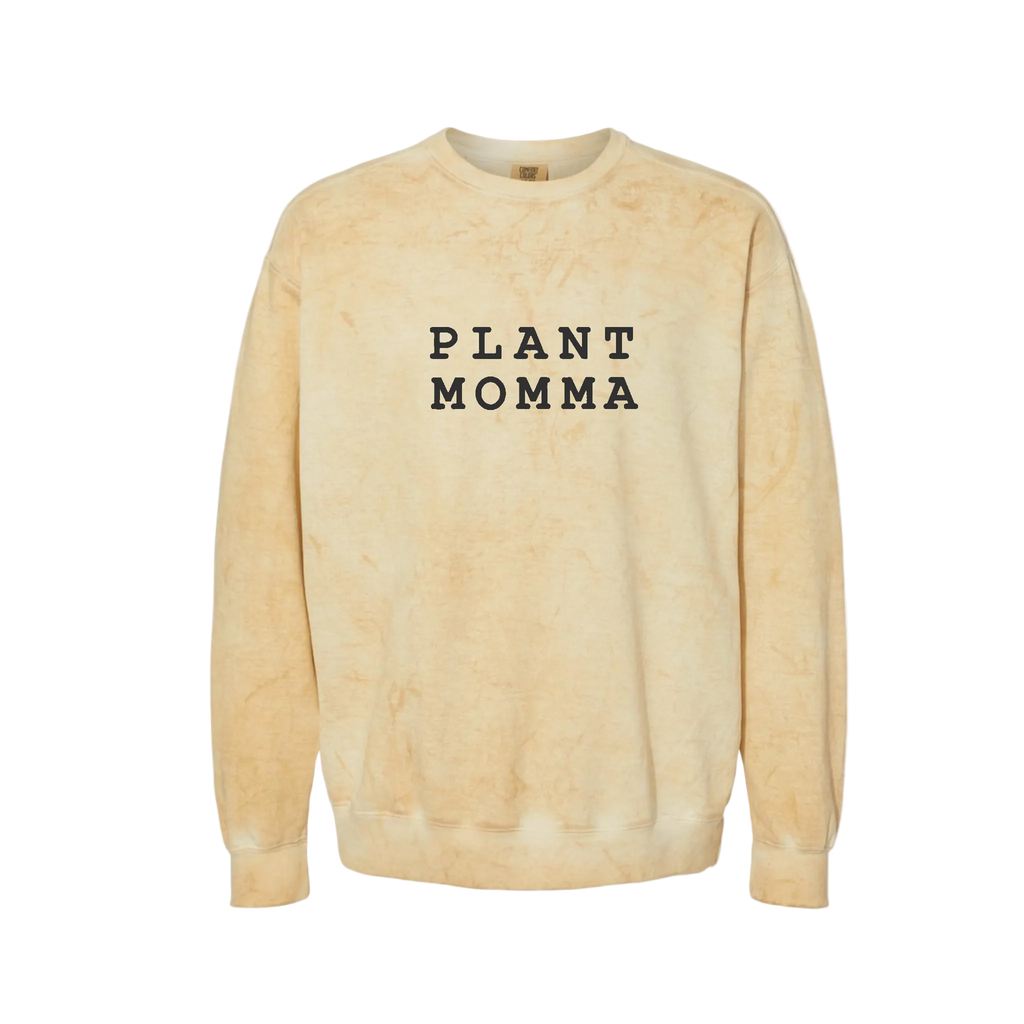 Plantpeople Plant Momma Sweatshirt: Distressed Green, White, Medium