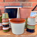 7.7" Zephyr Cylinder Glazed Terracotta Pot