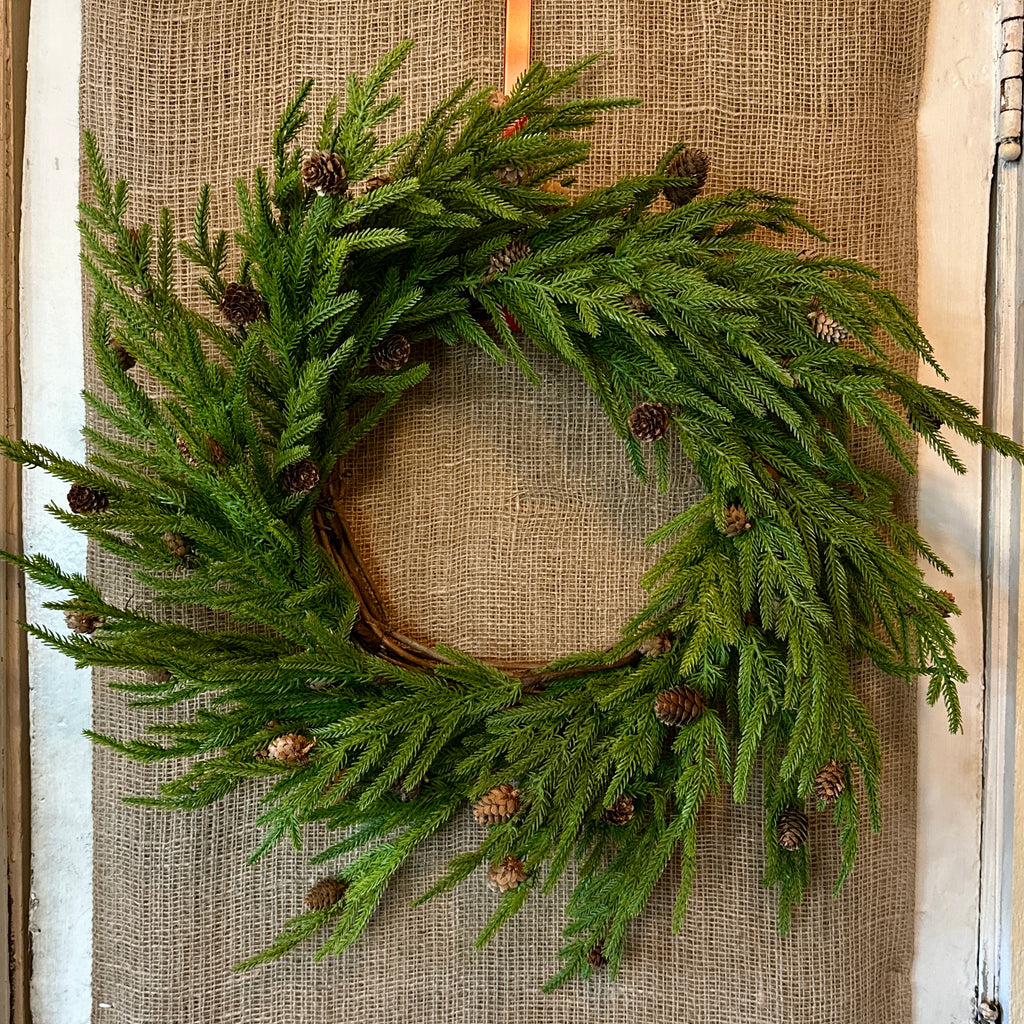 Fir And Cone Faux Wreath