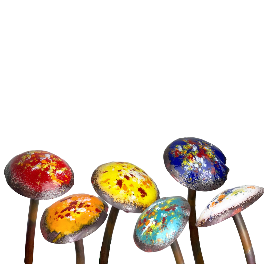 Small Enamel Mushrooms Assortment