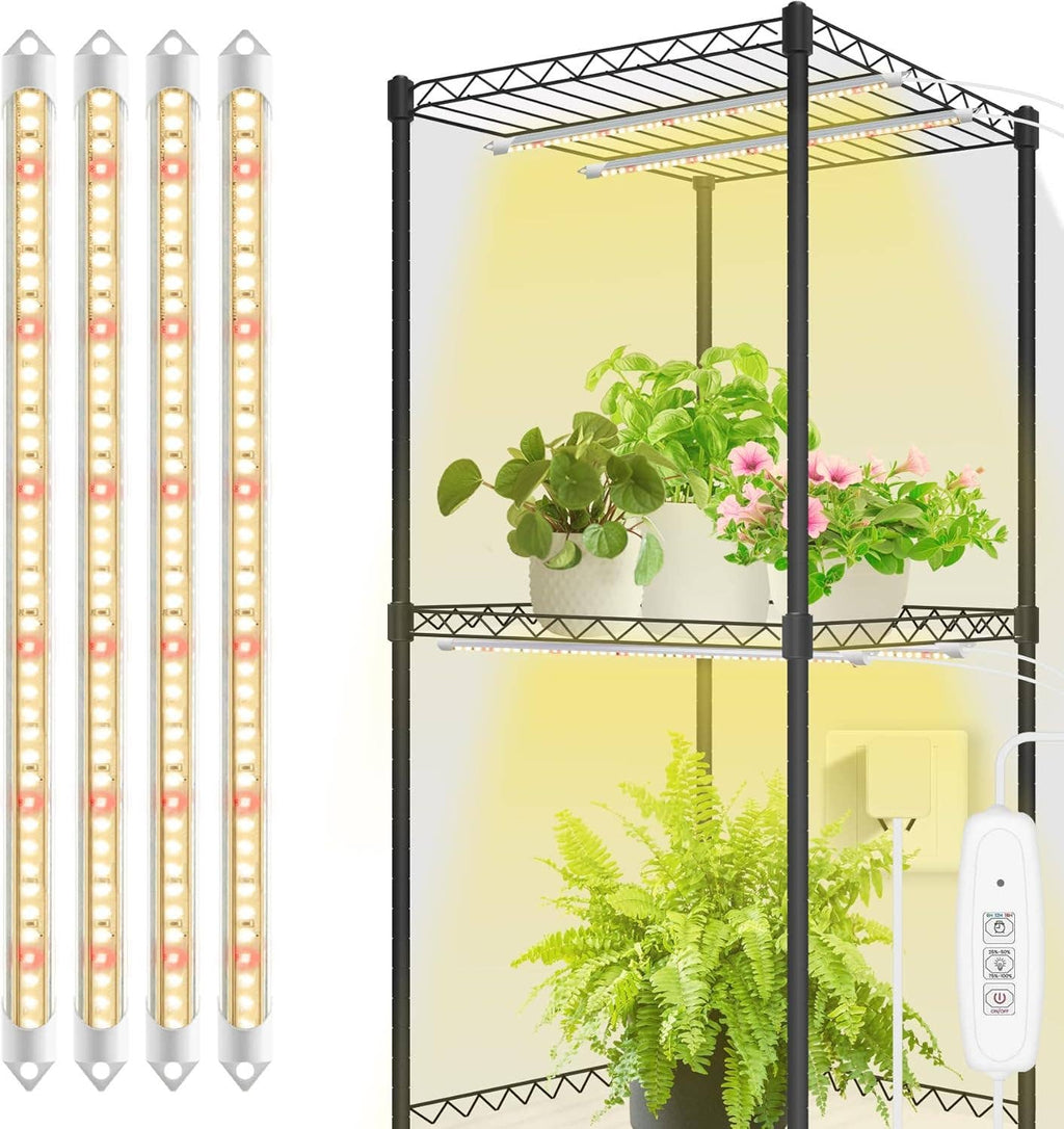 Easy Grow, 1.5Ft Grow Light Bars, 4000K, 4 Lights/Package