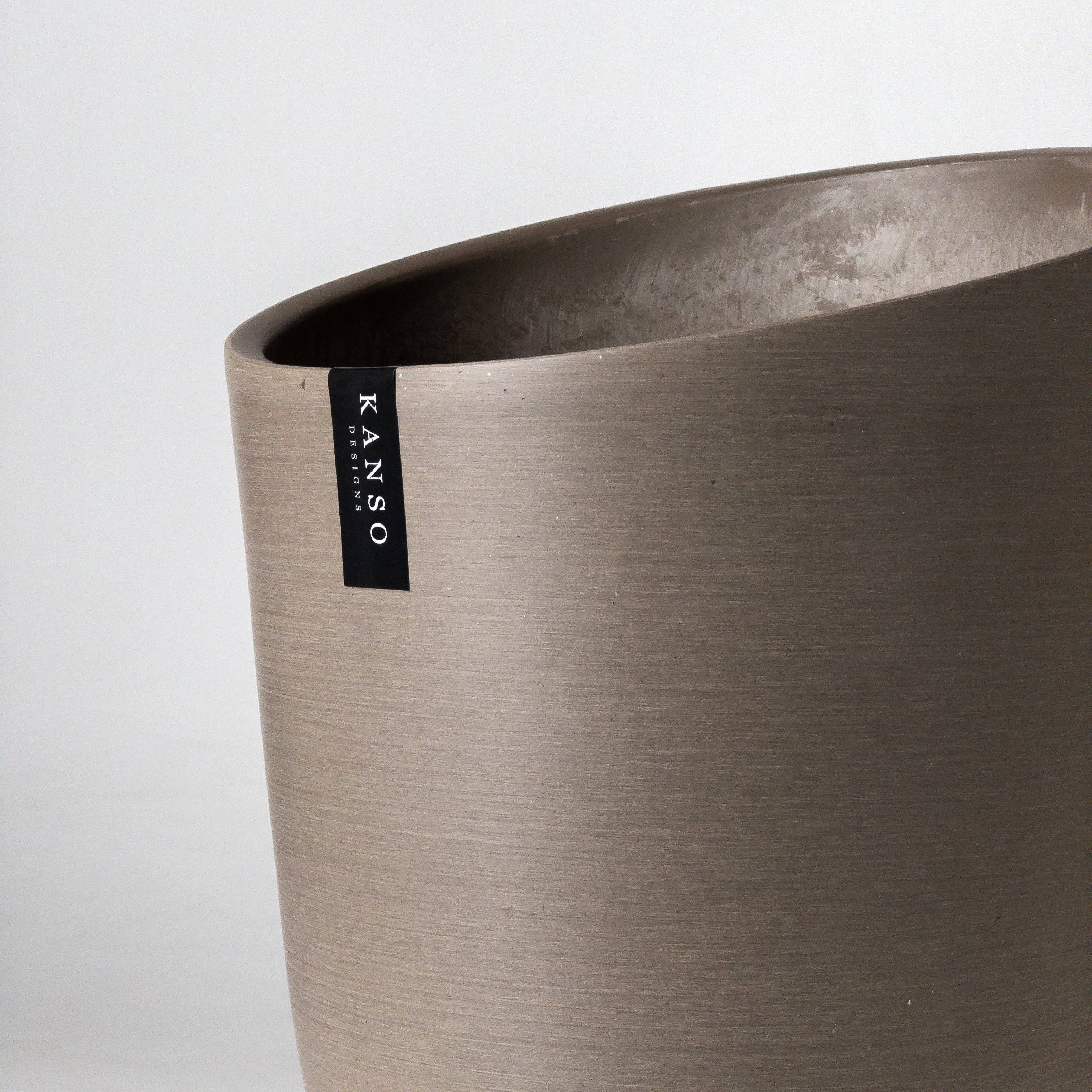 11 Inch Funnel Tall Planter Pot: Beachwood