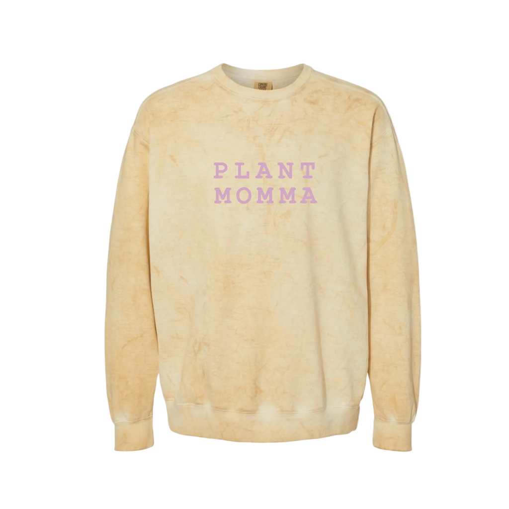 Plantpeople Plant Momma Sweatshirt: Distressed Green, White, Medium