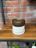 5" Bronze/White Pot With Saucer By Chive