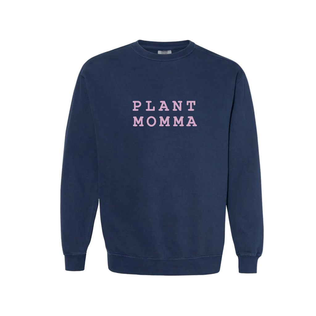 Plantpeople Plant Momma Sweatshirt: Distressed Green, White, Medium