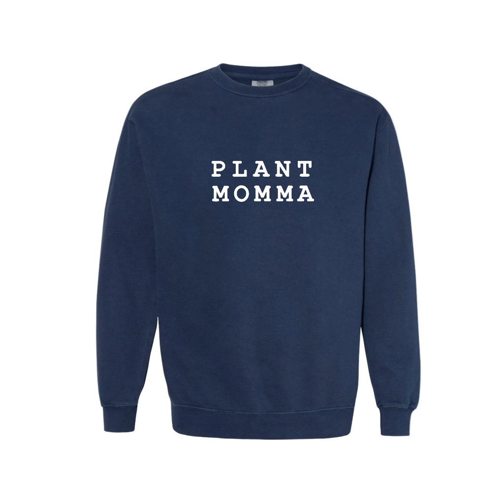 Plantpeople Plant Momma Sweatshirt: Distressed Green, White, Medium