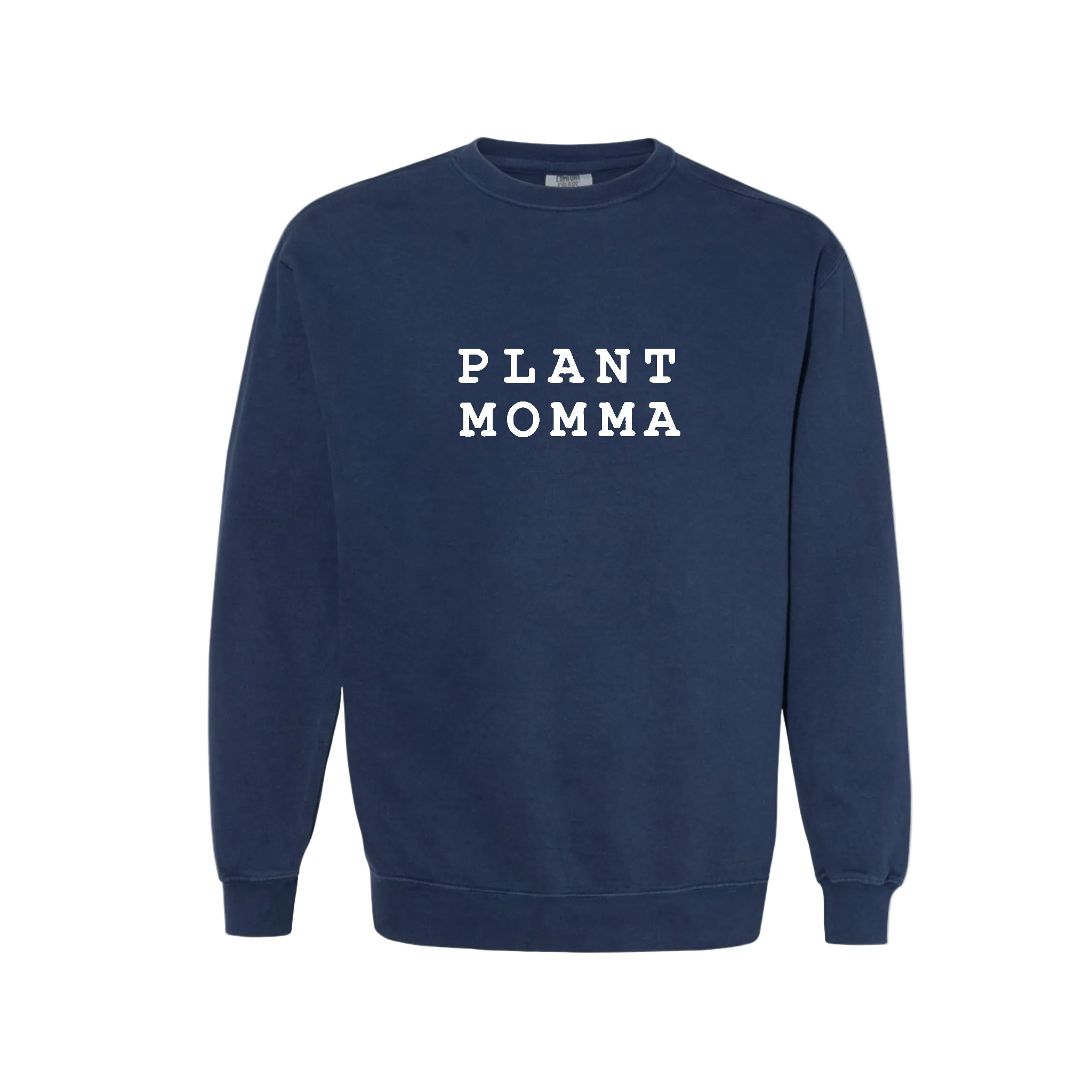 Plantpeople Plant Momma Sweatshirt: Distressed Green, White, Medium