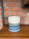 Chive Blue Layers 5" Pot & Saucer