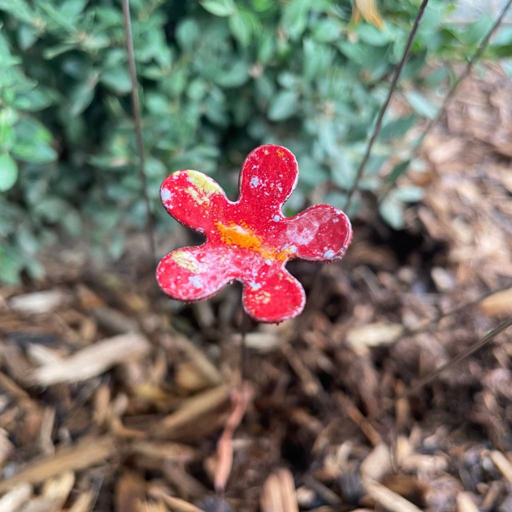 Small Enamel Copper Flowers