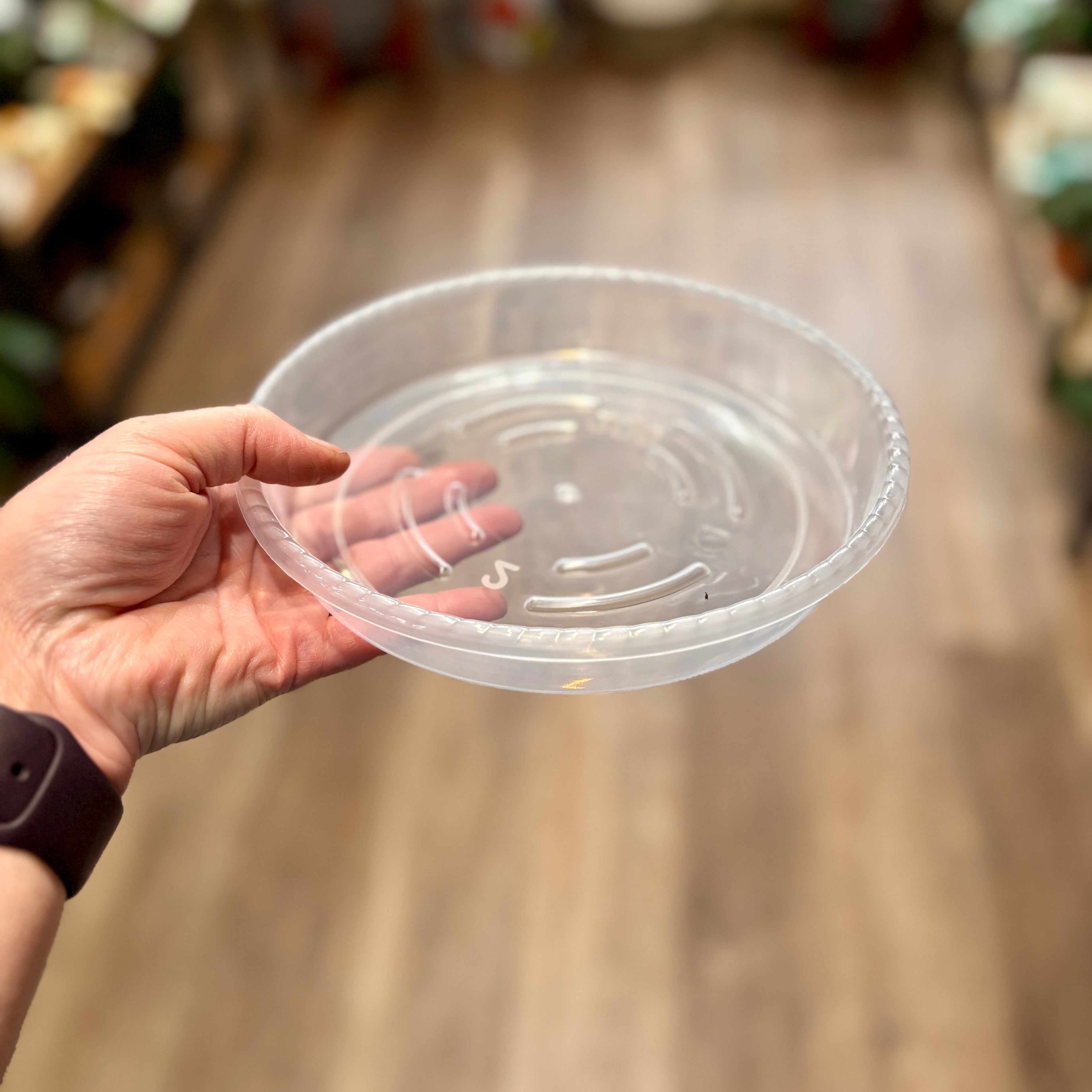 7 Inch Clear Nursery Saucer