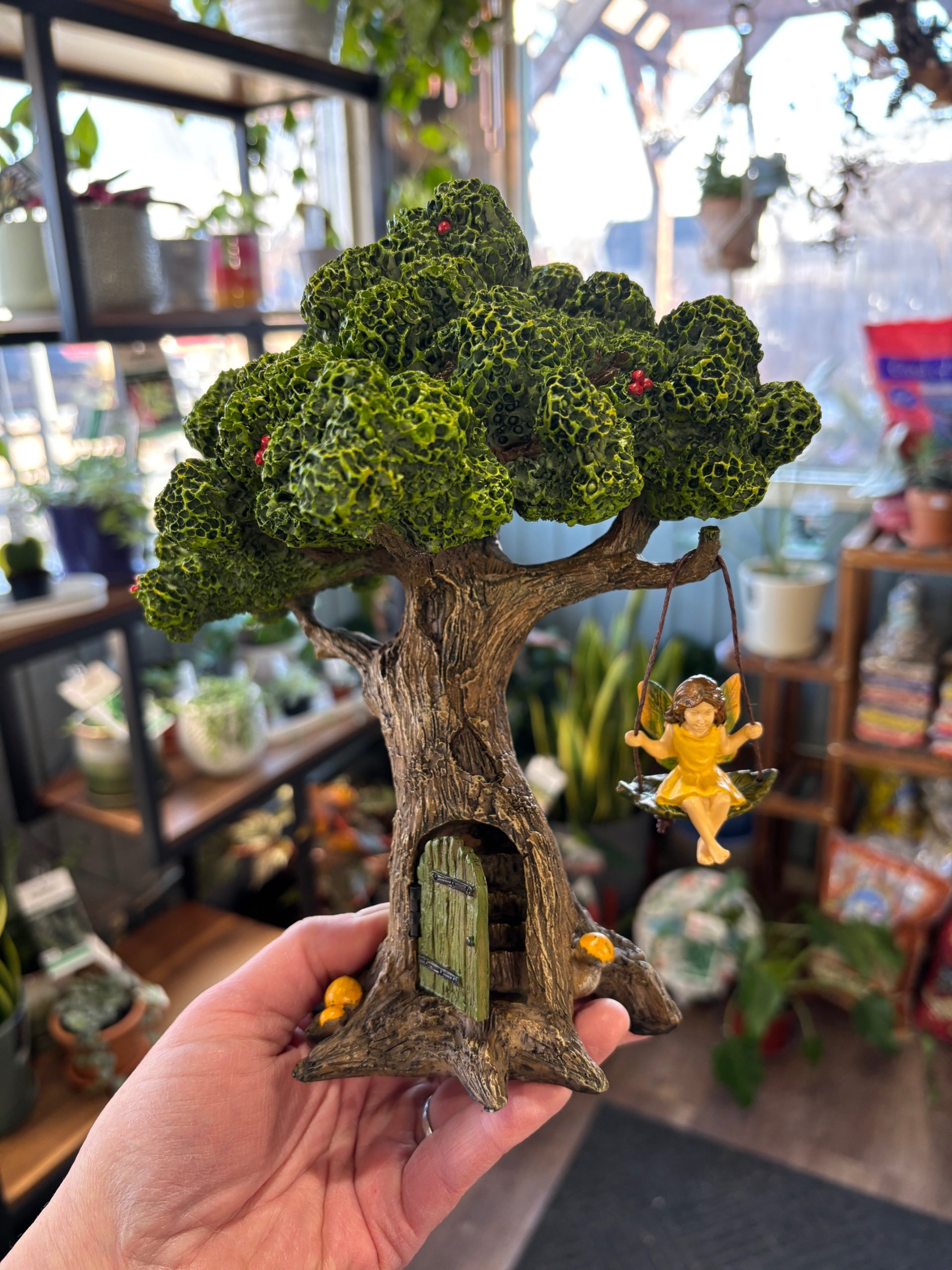 Tree House W/ Swinging Fairy | Fairy Garden