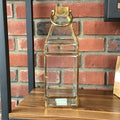 Glass Lantern, Light Bronze 4.5"X 13"