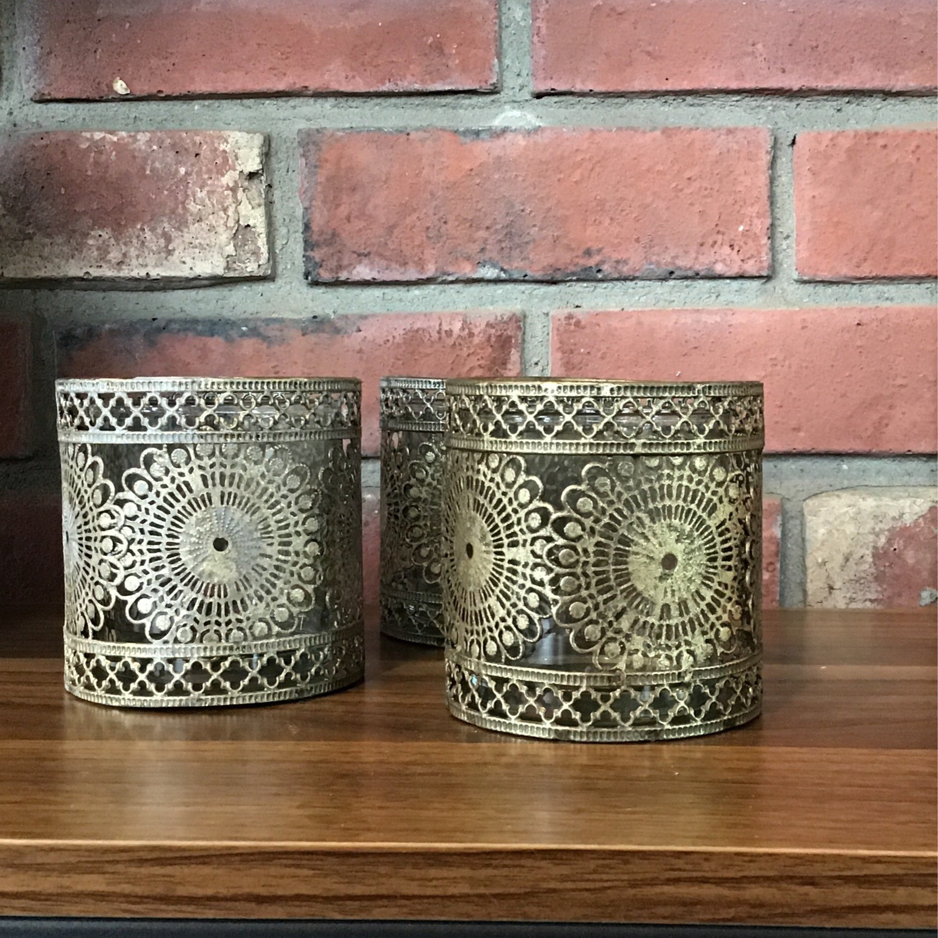 Metallic Gold Votive Candle Holder