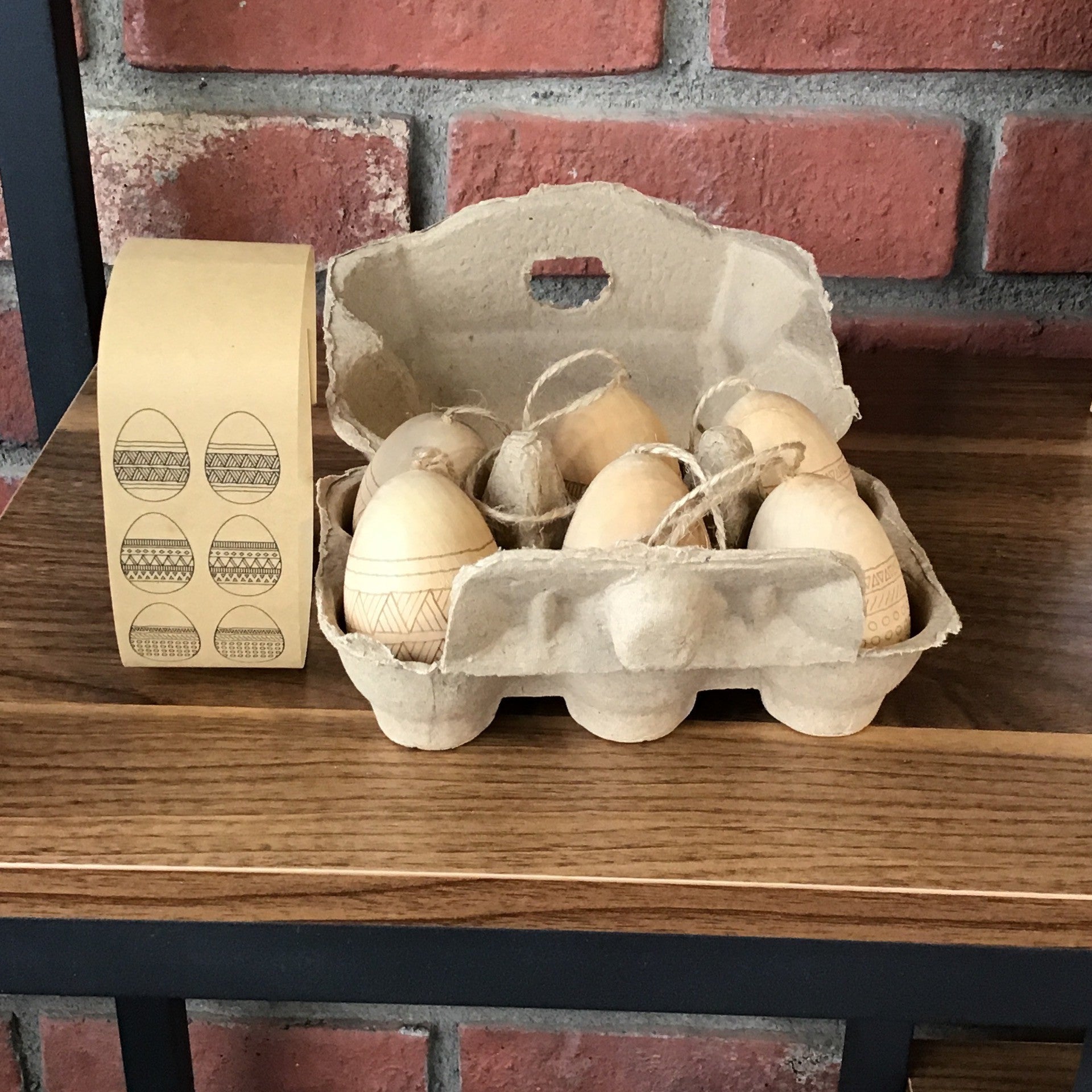 Wooden Egg Ornament