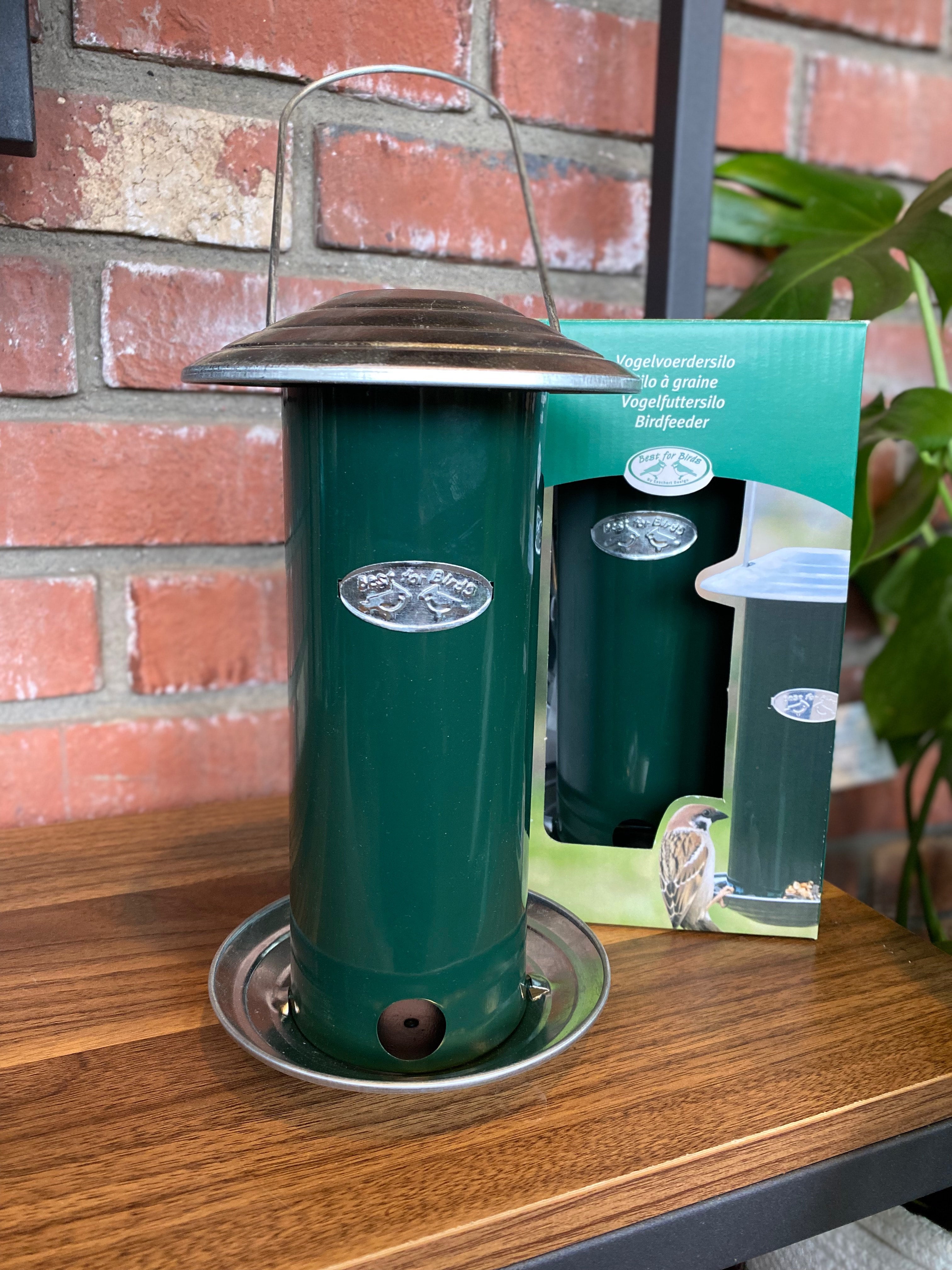 Metal Green Bird Feeder
