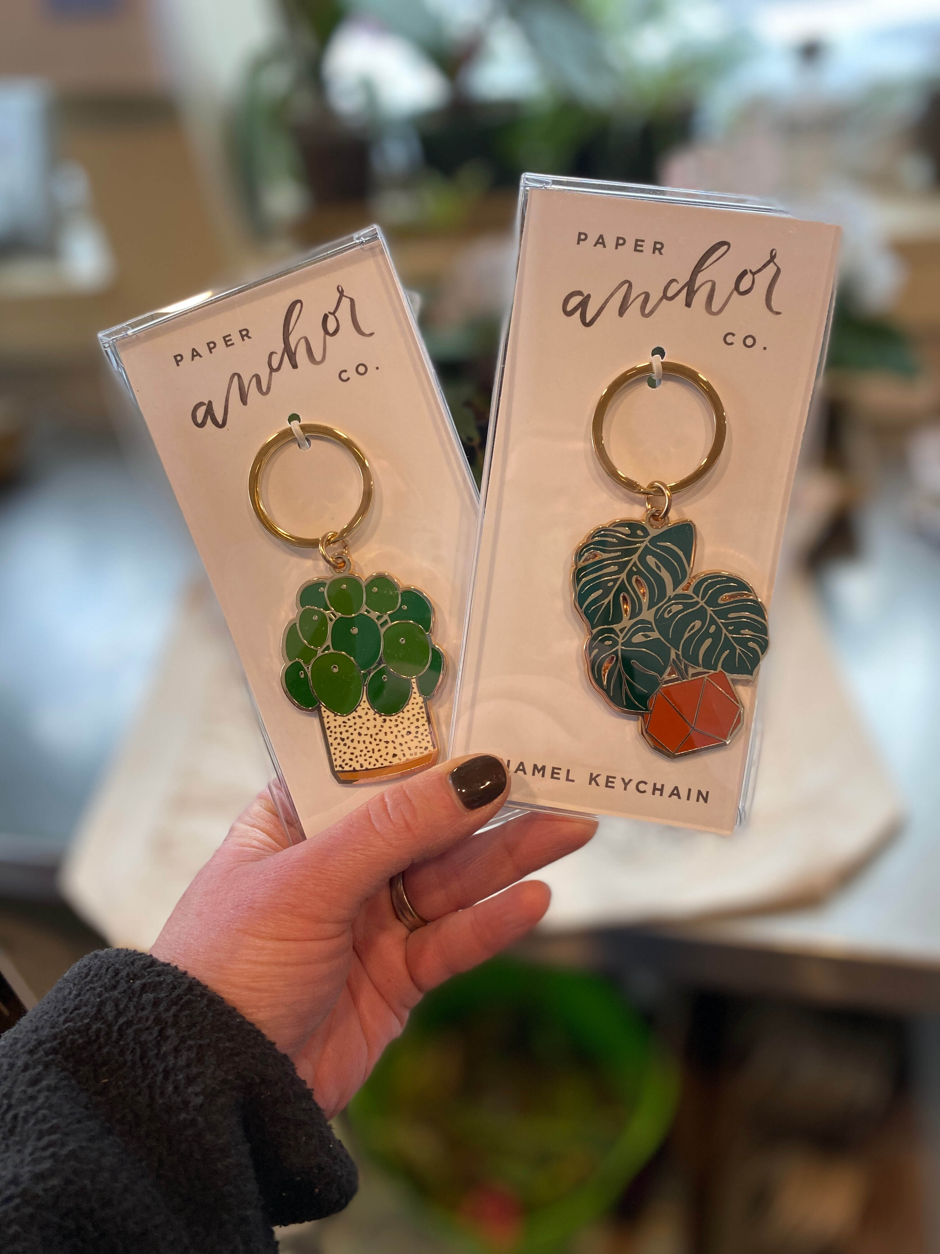 Paper Anchor Co. - Monstera Keychain