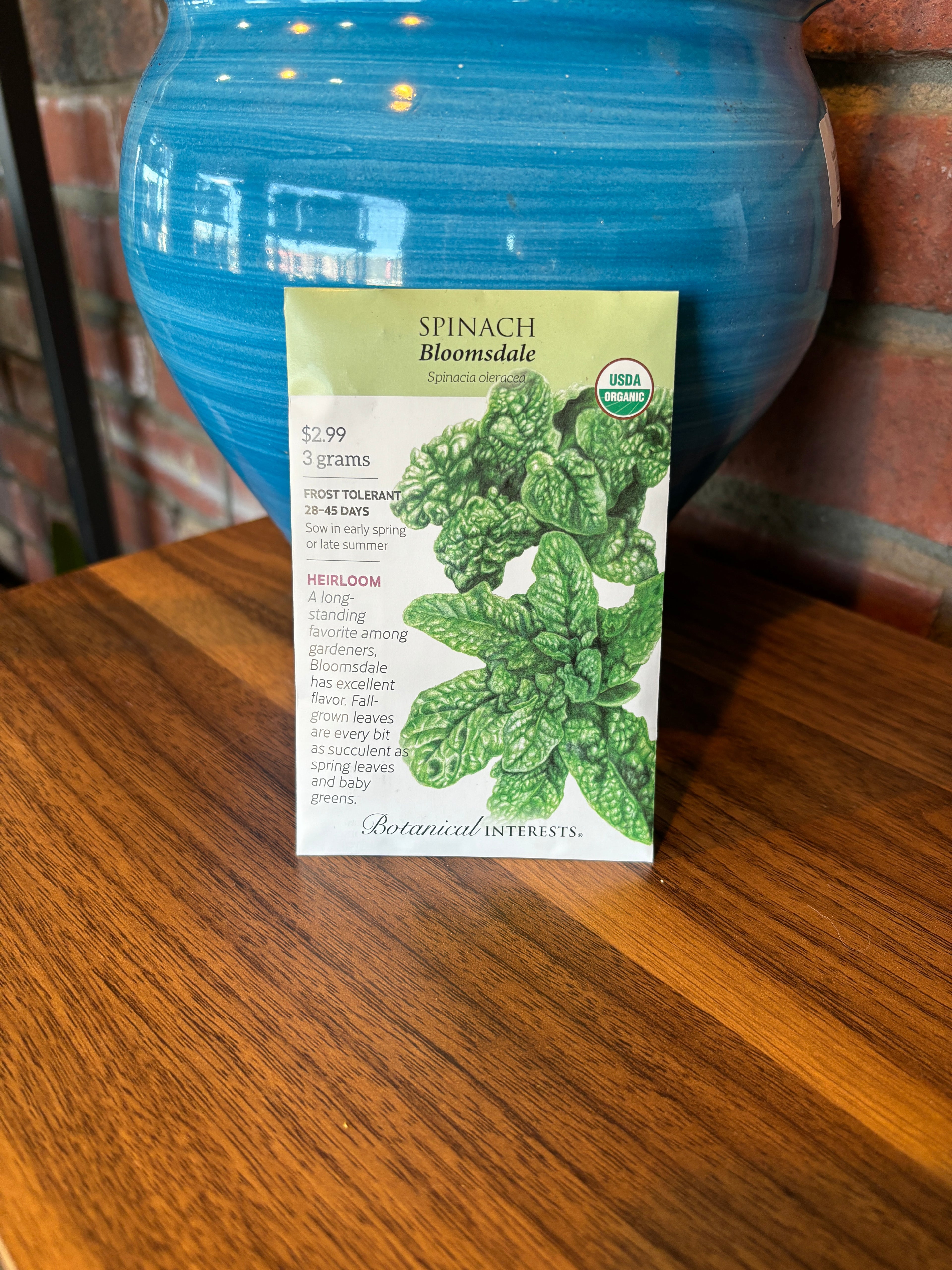 Spinach Bloomsdale Organic