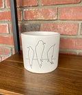 5" Ceramic Pot W/ Three Birds