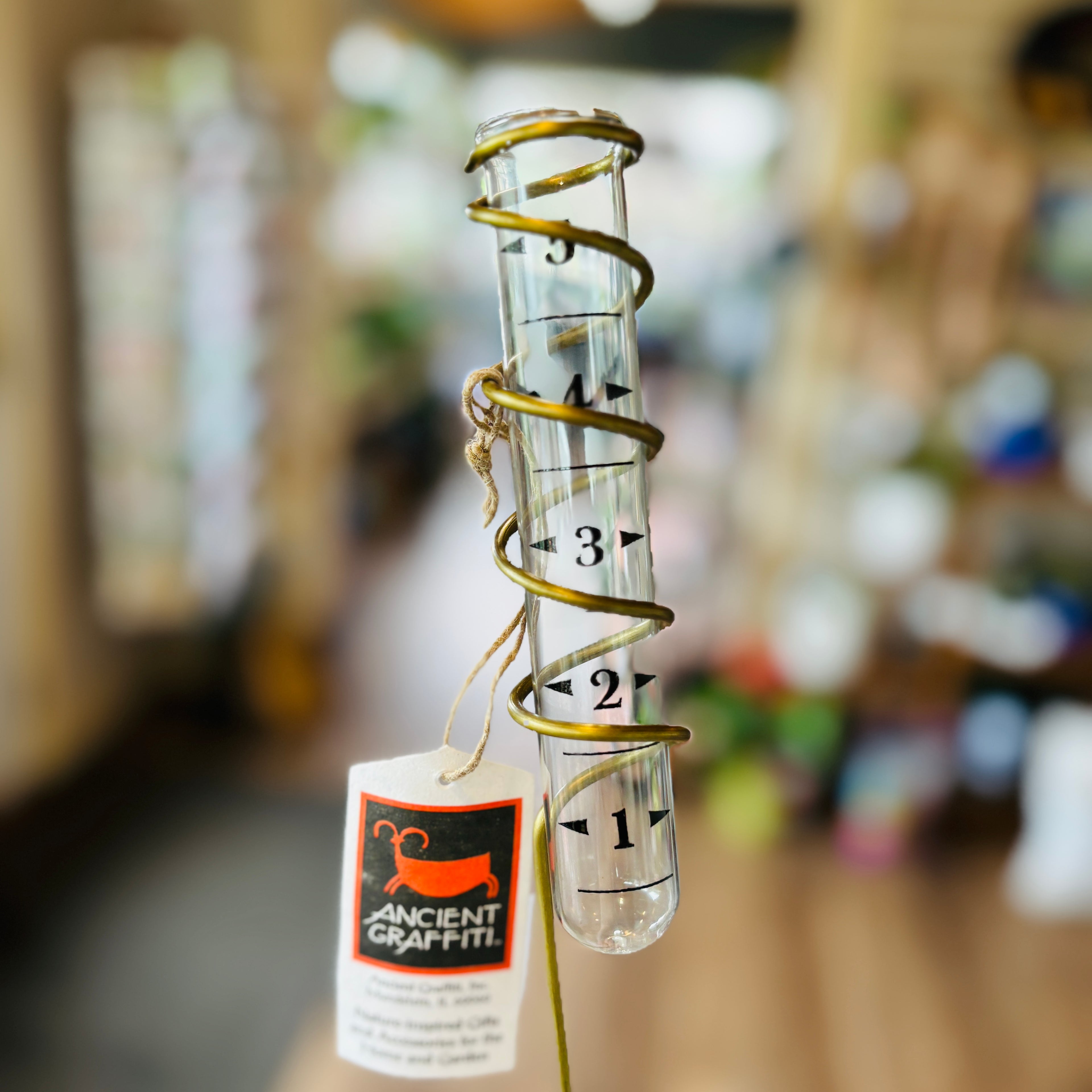 Brass Spiral Rain Gauge Stake